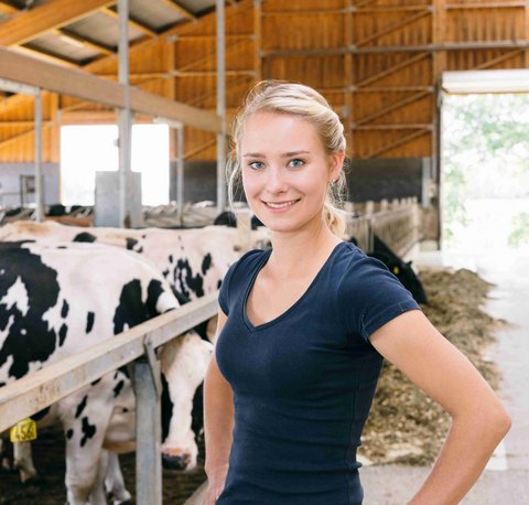 Milchkuhhalterin Katharina Leyschulte aus Westerkappeln