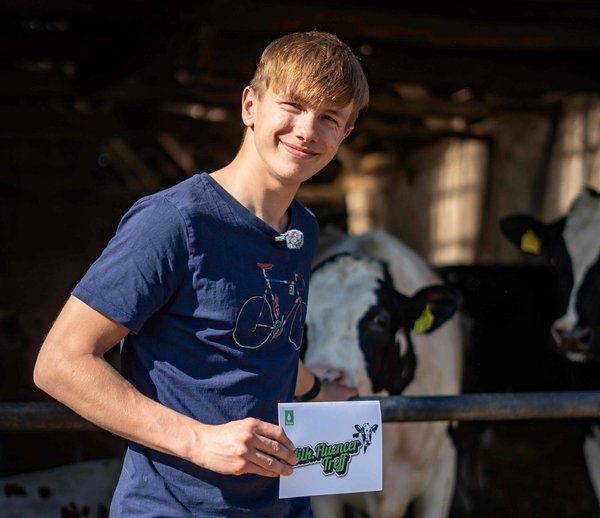 Sönke vom Biohof Kinkelbuhr war zum ersten Mal beim Milkfluencer-Treff