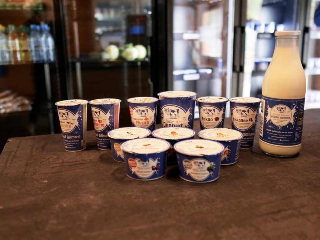 Frische Milchprodukte des Hofes Billman in Waltrop